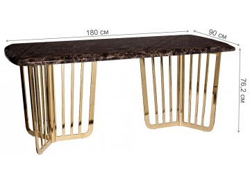 Стол Dark Emperador 180х90х762