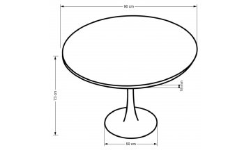 Деревянный обеденный стол Осло 90/83 орех / черный