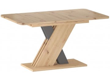 Складной стол Exel D 140-180/85/76 дуб вотан / серебряный