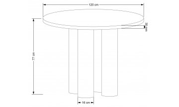Деревянный стол Elefante okragly 120/77
