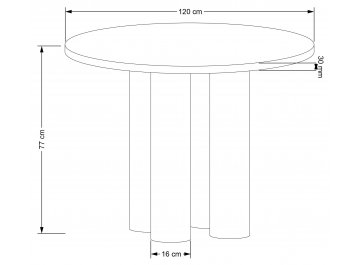 Деревянный стол Elefante okragly 120/77