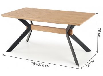 Деревянный стол Bacardi 160-220/90/76
