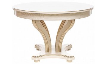 Деревянный стол Ромео 1Р слоновая кость 1013 / патина золото