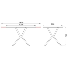 Деревянный стол Вейв