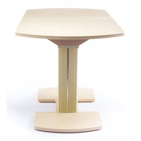 Стол Реал ПО КМ 06 / молочный дуб / ножка 05 / крем / КМ 06