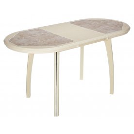 Стол Шарди О крем / плитка 98 / ножка 07 крем