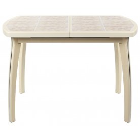 Стол Шарди ПО крем / плитка №21 / ножка 07 крем