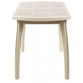 Стол Шарди ПО крем / плитка №21 / ножка 07 крем