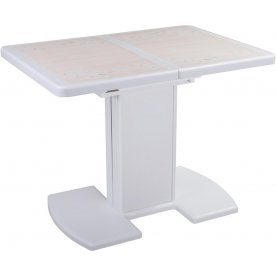 Стол Шарди ПР белый / плитка 42 / ножка 05 белый