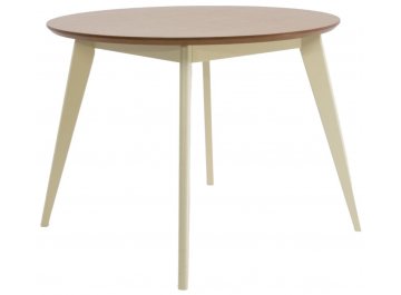 Обеденный стол Сканди К 100 орех слоновая кость / натуральное дерево