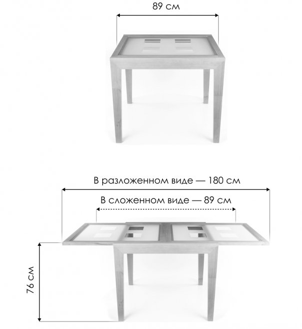 Стол раскладной Verona 90 светлый дуб