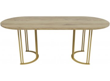 Обеденный стол Violur 80x75x140 белый золотой