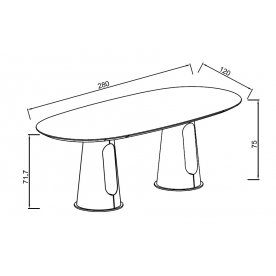 Керамический стол 160KD-60072 280х120х75