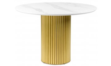 Керамический стол Барел 110 patagonoa bianco repose / белый