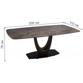 Керамический стол Римини 200х110х76