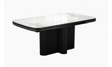 Керамический стол DikLine SKO180 пандора серый / черный