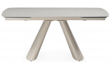 Керамический стол Grig 165(240)x90 серо-бежевый