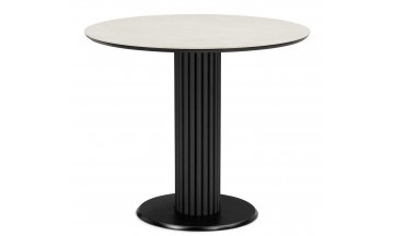 Керамический стол Кэмерон 90 snow white / серый