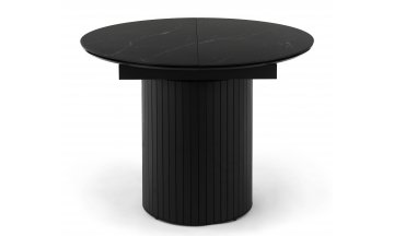 Керамический стол Лорен 100(140) snow white / черный