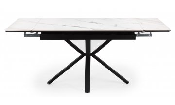 Керамический стол Старлайт 120(180)х80 snow alpin / черный