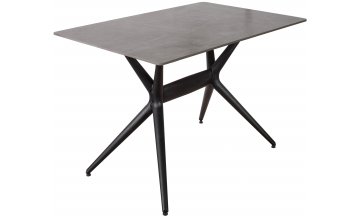 Керамический стол FF Bianca Pietra selvatica светло-серый мрамор / черный