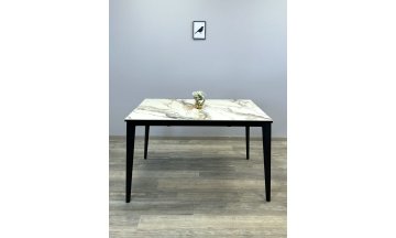 Керамический стол KENNER KR1200 черный/керамика мрамор золотой глянец