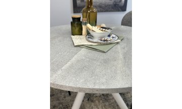 Керамический стол KENNER RR900 белый/мрамор светло-серый