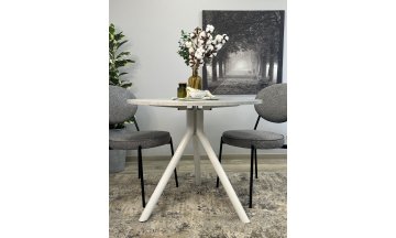 Керамический стол KENNER RR900 белый/мрамор светло-серый