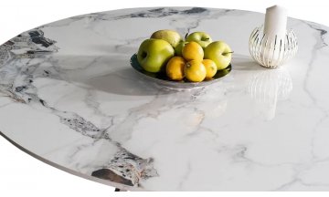 Керамический стол Murano 120 белый / хром