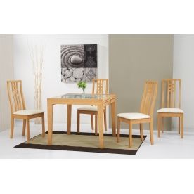 (НЕ АКТИВЕН, нет в прайсе) Обеденная группа "стол Benson 90 и 4 стула Betty беленый дуб" (ES)