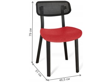 Обеденный стол SHT-DS131 черная / красная