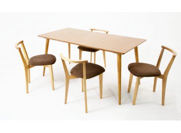 Обеденный стол Монте Франк 120 натуральное дерево / натуральное дерево коричневый / натуральное дерево / натуральное дерево