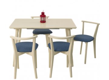 Обеденный стол Монте Франк 120 натуральное дерево / натуральное дерево