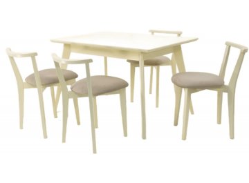 Обеденная группа Сканди Франк 120 бежевый / слоновая кость / слоновая кость