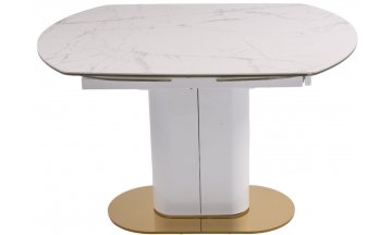 Керамический стол Атриум-2 140 белая керамика
