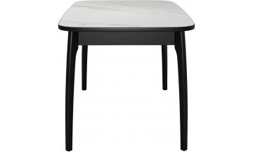 Керамический стол DikLine MK15 белый мрамор / черный