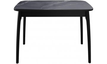 Керамический стол DikLine MK15 серый мрамор / черный