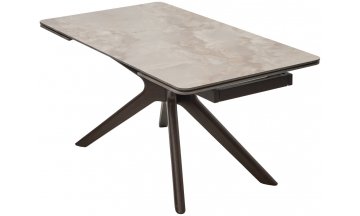 Керамический стол Eder 160 gloss amber jade solid ceramic / орех