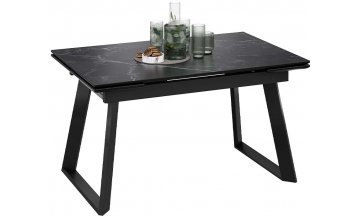 Керамический стол Стоун Тип 1 черный муар / керамика матовая черный мрамор