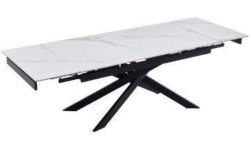 Керамический стол Мара 160-240 / 90х76 kass gold / черный