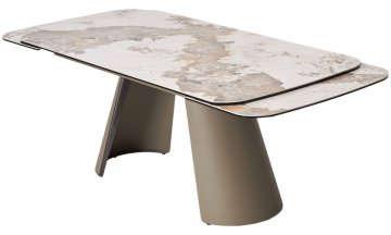 Керамический стол Stefan 180 gloss luxury pandora латте