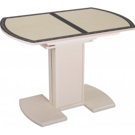 Стол Чинзано ПО молочный дуб / 32 D-2 / ножка 05 крем