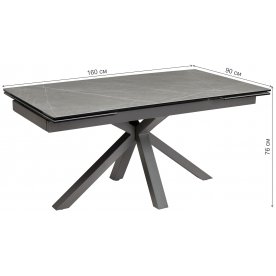 Стеклянный стол Alto 160 KL-136