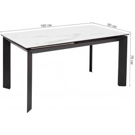 Стеклянный стол Cremona 160 high gloss statuario