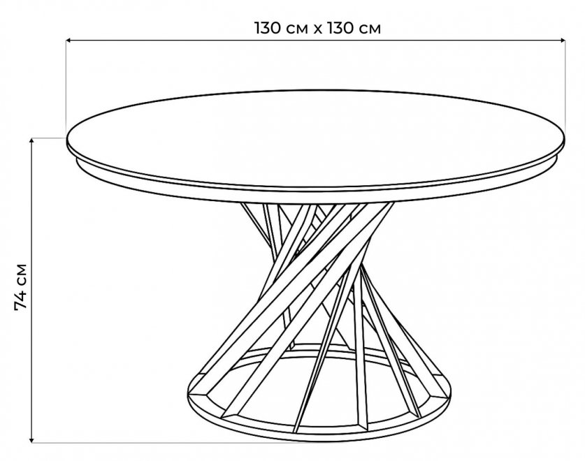 Стол Twist gold / black