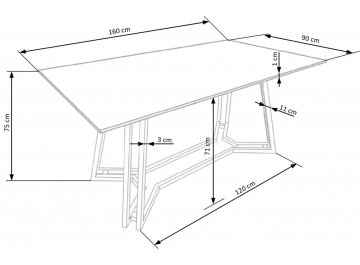 Стеклянный стол Konami