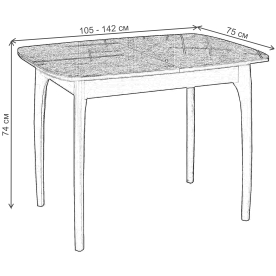 Стеклянный стол М 15