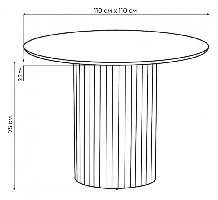 Стеклянный стол Гравент 110 кристл белый мрамор / черный
