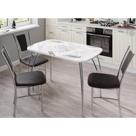 Стеклянный стол Лотос 1100 х 700