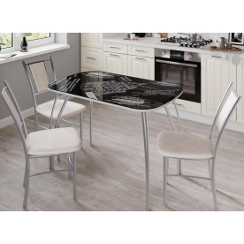 Стеклянный стол Лотос 1100 х 700